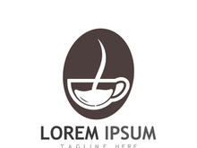 Creative coffee bean logo design.