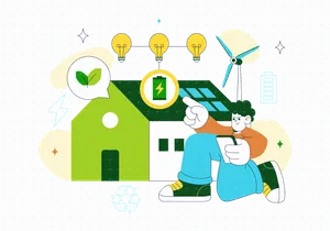 10 Self Sustainable Homes Illustration
