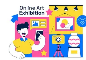 10 Online Art Exhibition Illustration