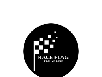 Creative and modern racing flag logo design. preview picture