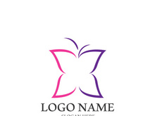 Butterfly logo icon vector design illustration