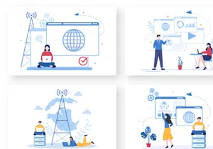 10 ISP or Internet Service Provider Illustration