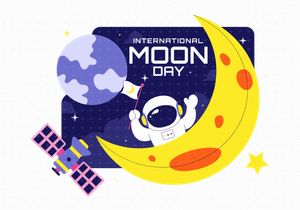 10 International Moon Day Illustration