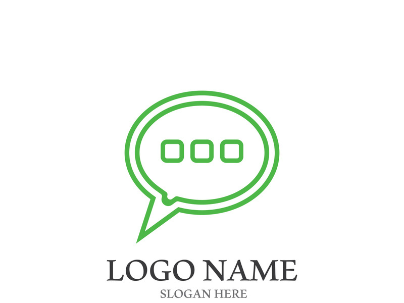 Speech bubble icon logo template vector illustration