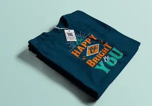 Free Folded T-Shirt Mockup Template