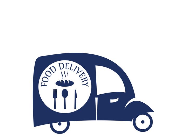 Food delivery catering fast food logo vector icon