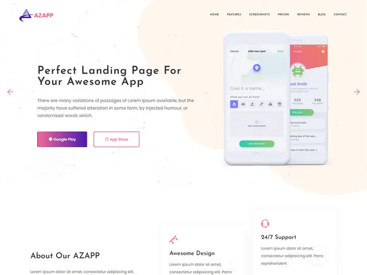 Pixa Mobile App Landing Page Template