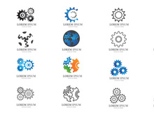 Gear machine logo vector
