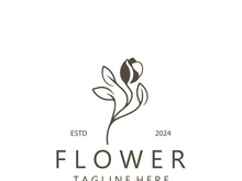 Flower logo design Floral emblem. Cosmetics, Spa, Beauty salon identity, Boutique and wedding invitations