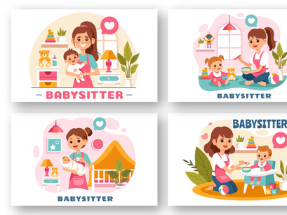 9 Babysitter Services Illustration