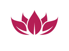 Stylized lotus flower icon vector