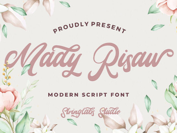 Mady Risaw - Modern Script Font preview picture