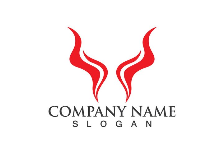Devil horn vector icon logo design illustration template