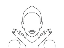 Beauty Woman Line Art, Wall Decoration