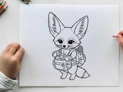 Cute fox chef cooking vector illustration flat design