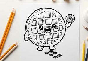 Cute alarm clock character with coins vector illustration