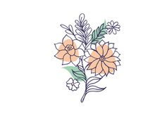 Line Art Flower, Wall Art and Decoration