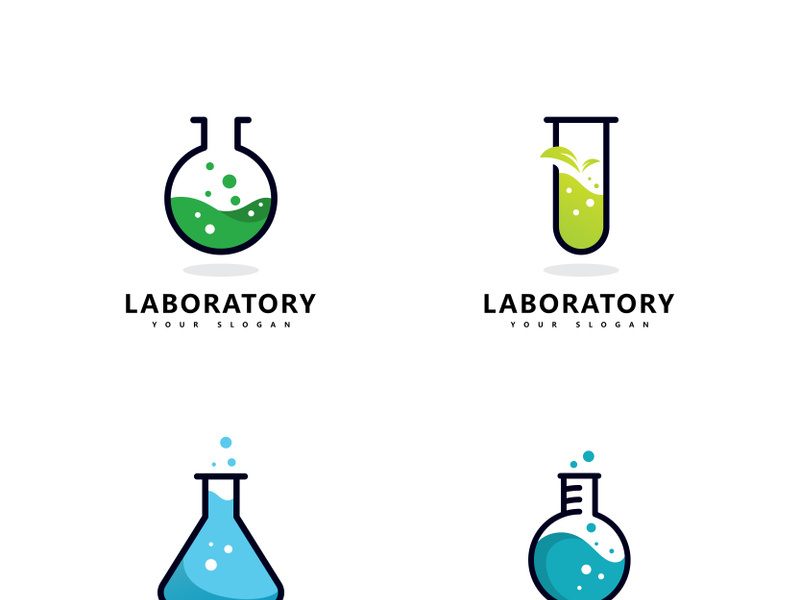 Lab logo science, Laboratory logo icon vector design