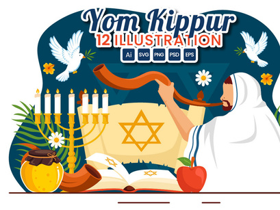 12 Yom Kippur Celebration Illustration