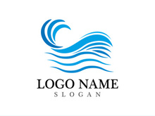 Wave beach vector illustration design logo