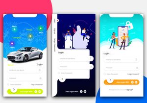Multi Service App Login Screen Pack UI Kit