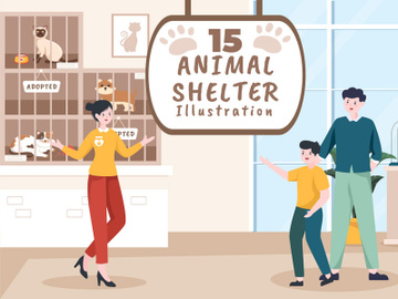 15 Animal Shelter Cartoon Illustration preview picture