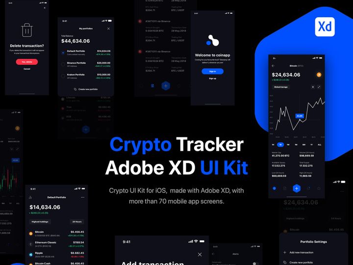 Crypto Portfolio Tracker UI Kit for iOS preview picture
