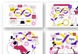 10 DevOps Vector Illustration