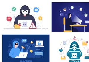 13 Hacker Vector Illustration