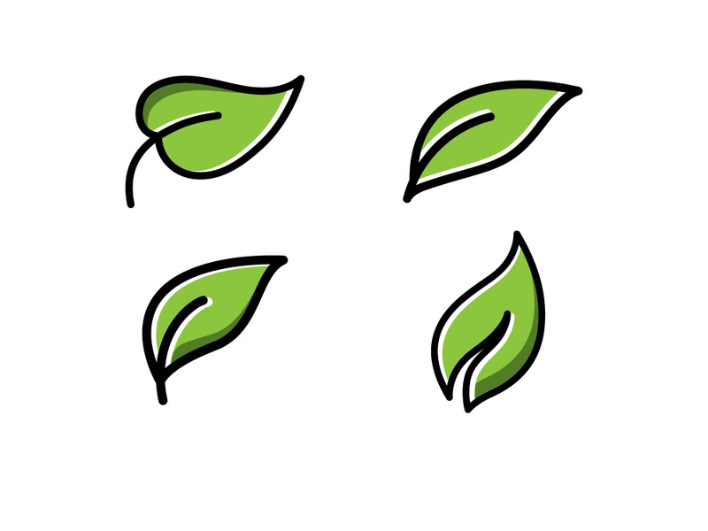 Green leaf ecologi  vector icon logo