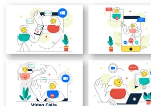 10 Conference Video Call Illustration