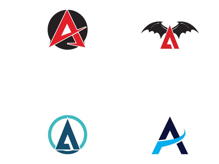 Abstract logo initial letter A element.