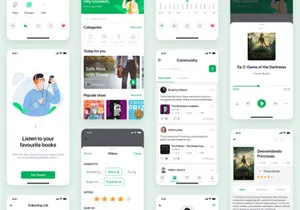 Easybooks - Audiobook UI Kit for Figma