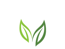 Green leaf ecology nature element vector icon