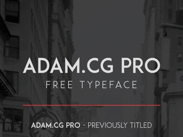 ADAM.CG PRO - Free Typeface preview picture
