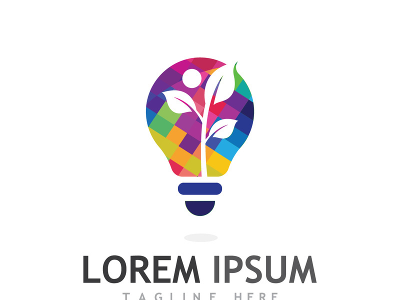 Natural green leaf logo.