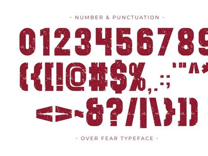 Over Fear - Condensed Display Font