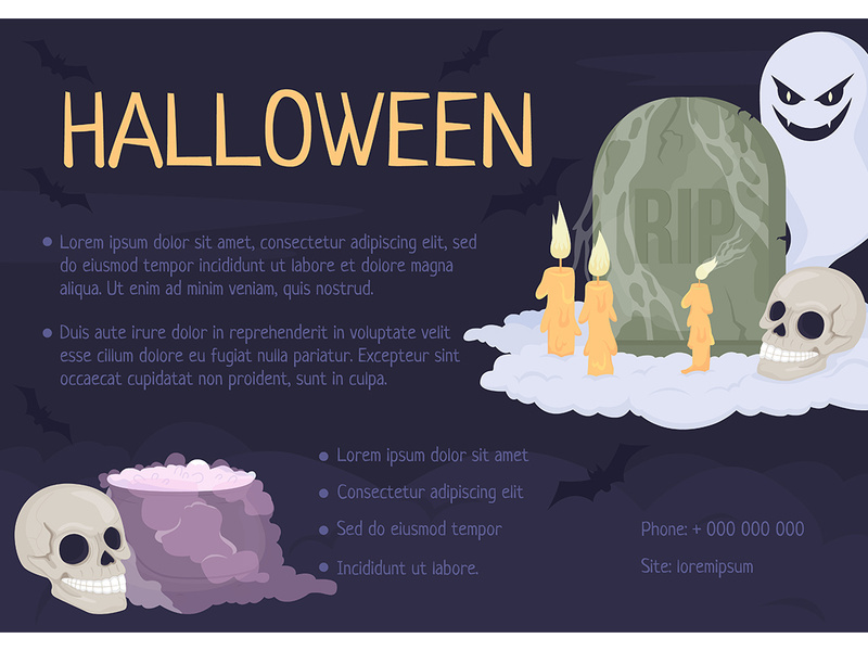 Halloween traditions banner template