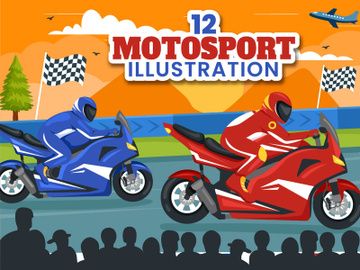 12 Racing Motosport Illustration preview picture