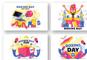 12 Boxing Day Sale Illustration