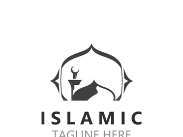 Islamic Mosque Logo design, template Islamic, Islamic Day Ramadan vector graphic creative idea preview picture