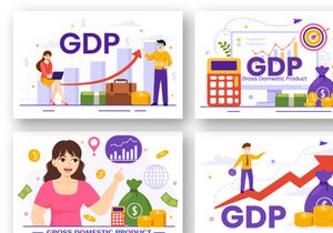 14 GDP or Gross Domestic Product Illustration