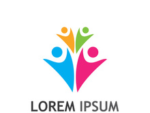 people community logo design with creative idea.