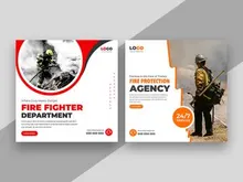 Fire Fighter Social Media Instagram Post Banner