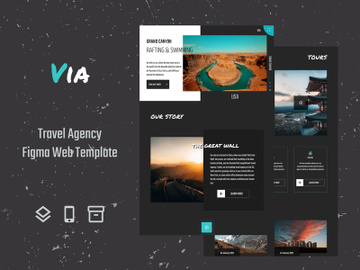 Via - Travel Agency - Figma Web Template preview picture