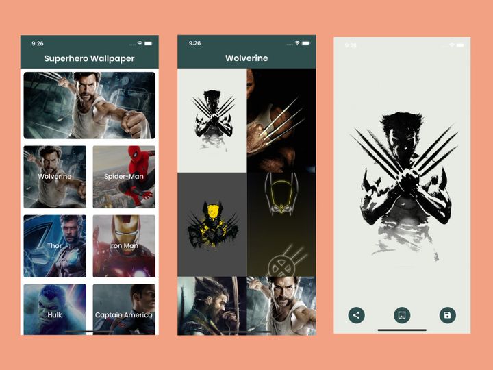 Superhero Wallpaper ReactNative Template