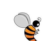 Bee Logo Template vector icon illustration design