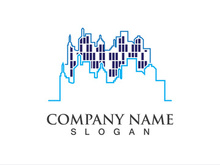 Modern city skyline vector illustration in flat design