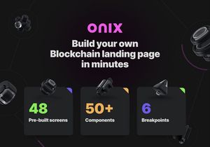 Onix Blockchain Landing Page UI Design Kit