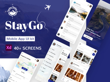 StayGo App - Adobe XD Mobile UI Kit preview picture